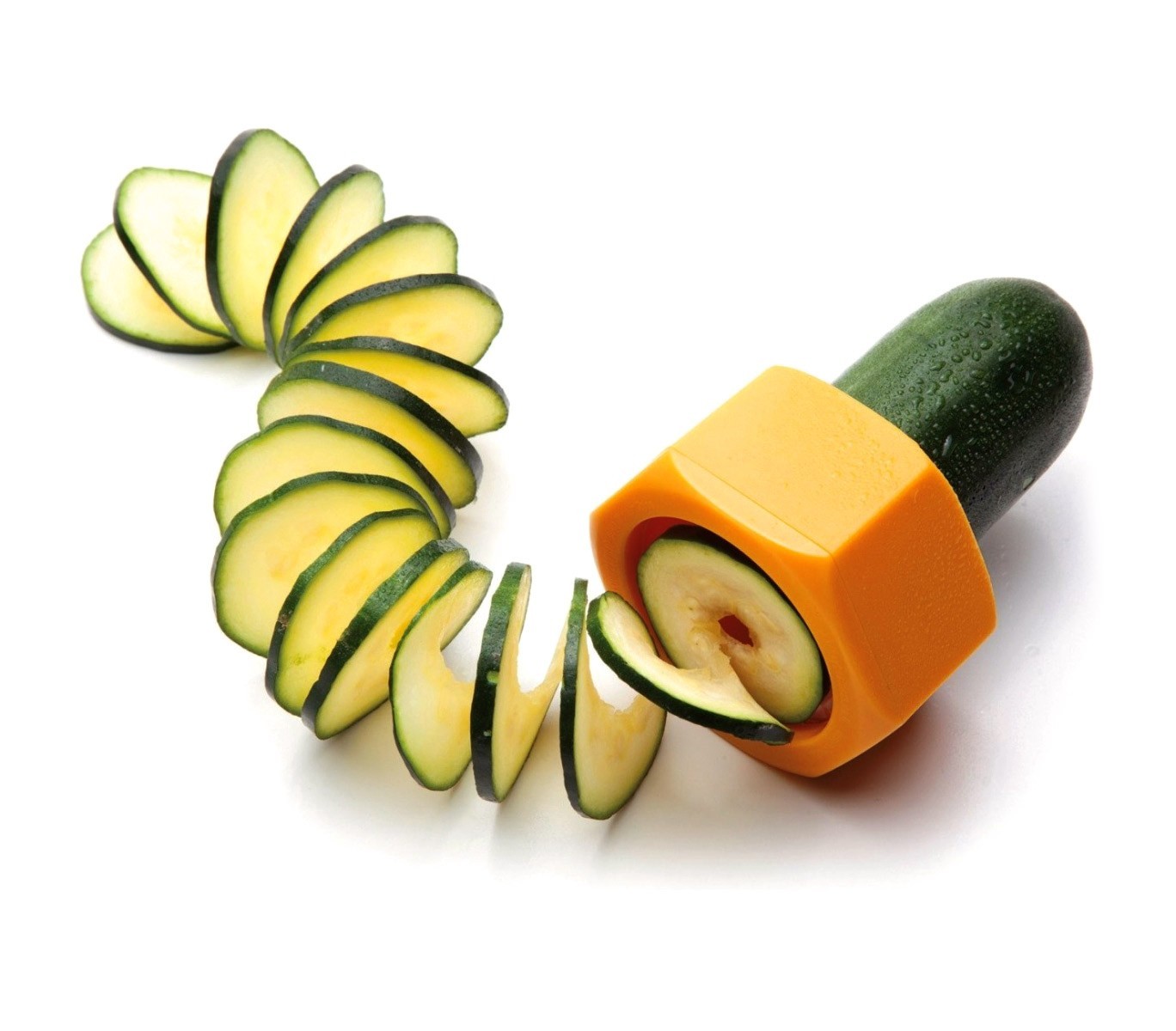 320068 Taille courgettes et légumes en spirale - forme d'écrou (Jaune)