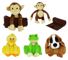 184615 Set peluche -couverture Dollysimi 100 X 75 cm Doux (Grenouille)
