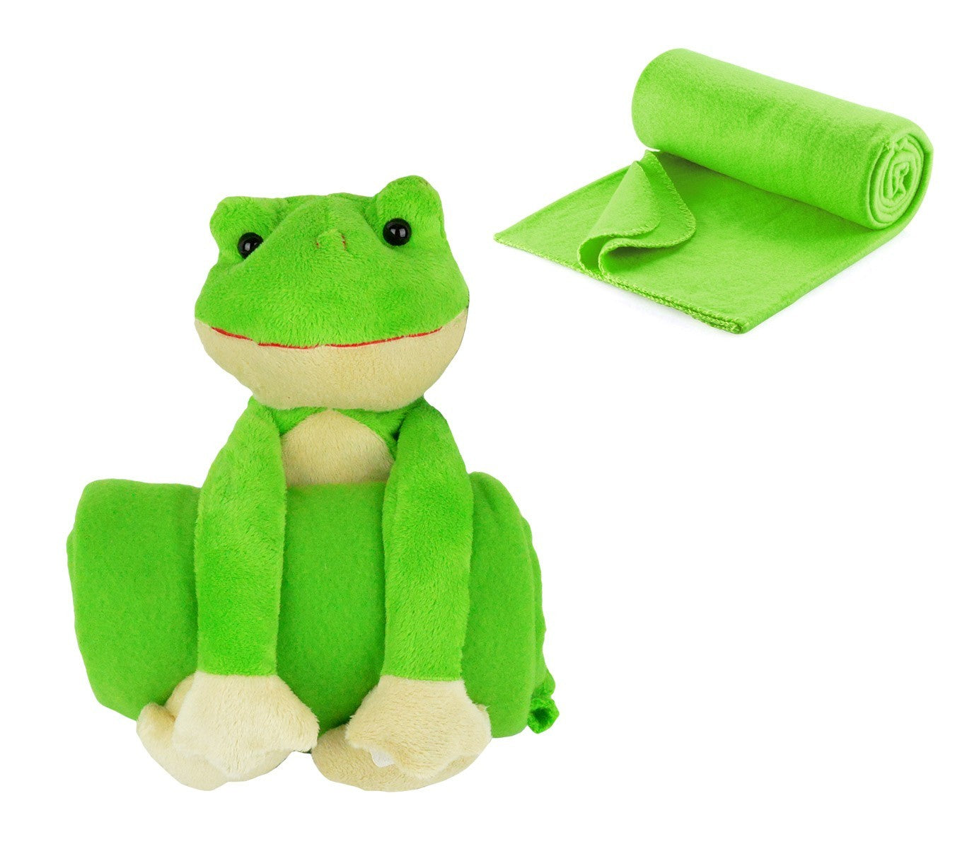 184615 Set peluche -couverture Dollysimi 100 X 75 cm Doux (Grenouille)