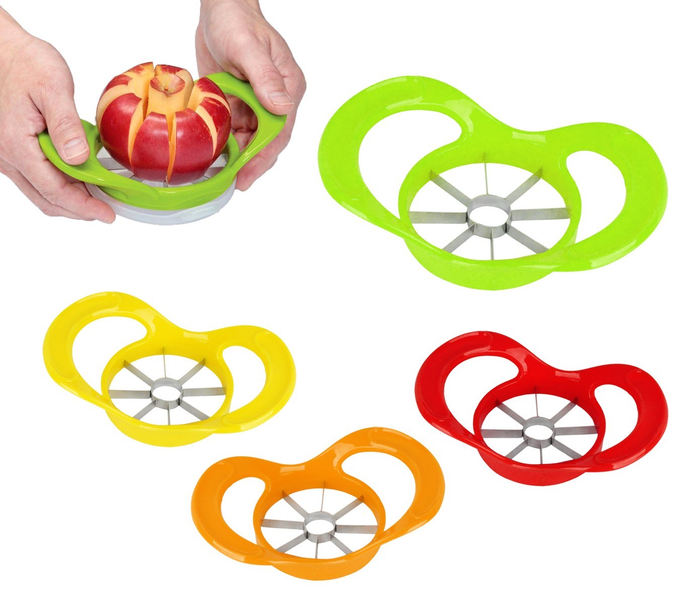 552928 Coupe-pomme 8 tranches -En plastique et lames en inox