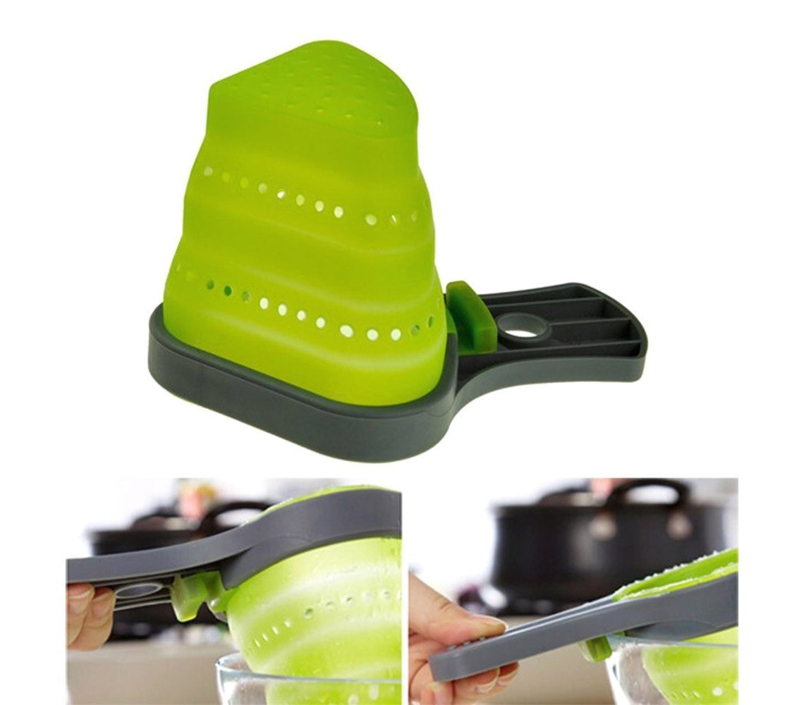 703419 - Lot de 2 crépines - passoires - pliage silicone pâtes