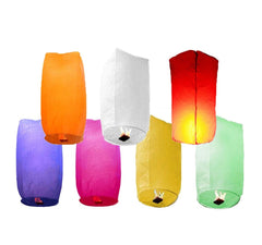 747006 -Pack de 5 lanternes de ciel rectangulaires appropriées pour le plein air