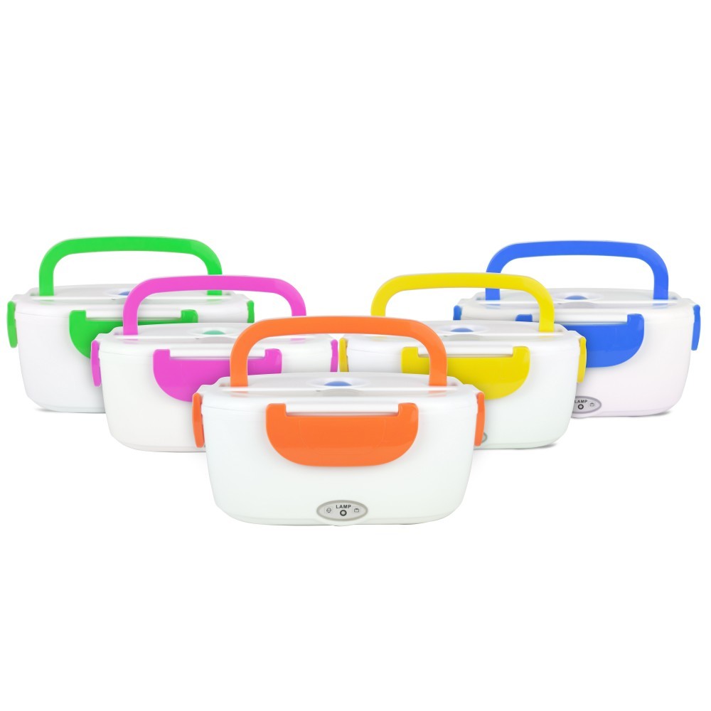 Boîte repas électrique 40 W avec 2 compartiments internes et cuillère 24x17x10cm