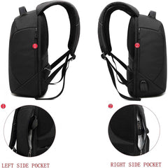 Sac à dos étanche pour ordinateur 15,6" avec port USB et système antivol
