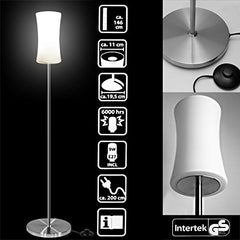 Lampadaire avec abat-jour en verre- LIFETIME- 146x19,5 cm inclus ampoule 9 Watts