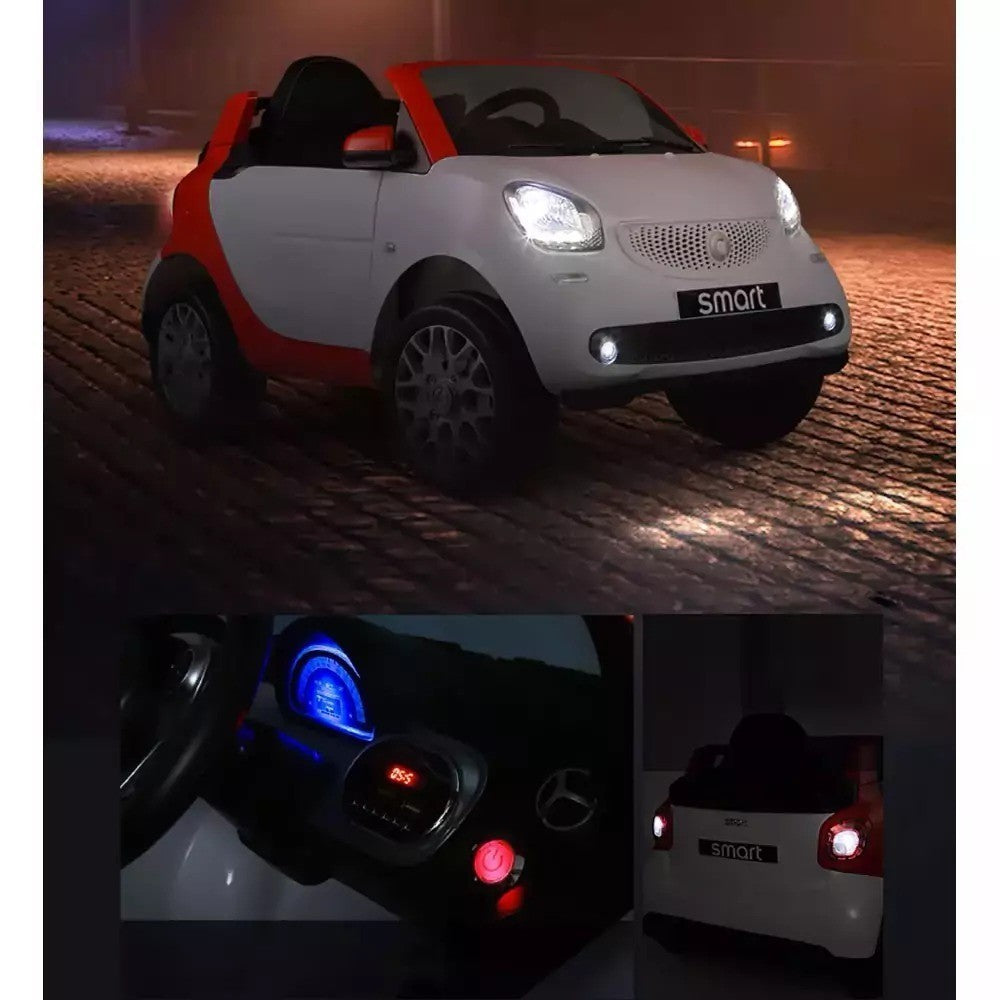 GVC-532P Voiture électrique pour enfants SMART 12V siège ECOPIEL écran MP4 25W