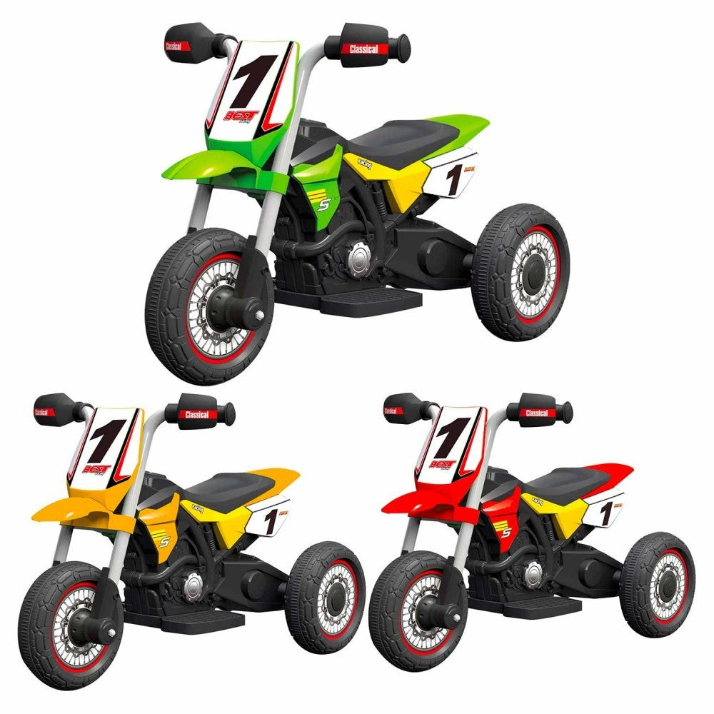 GVC-5478 MOTO ENDURO 3 roues 6V pour enfants avec phares et sons