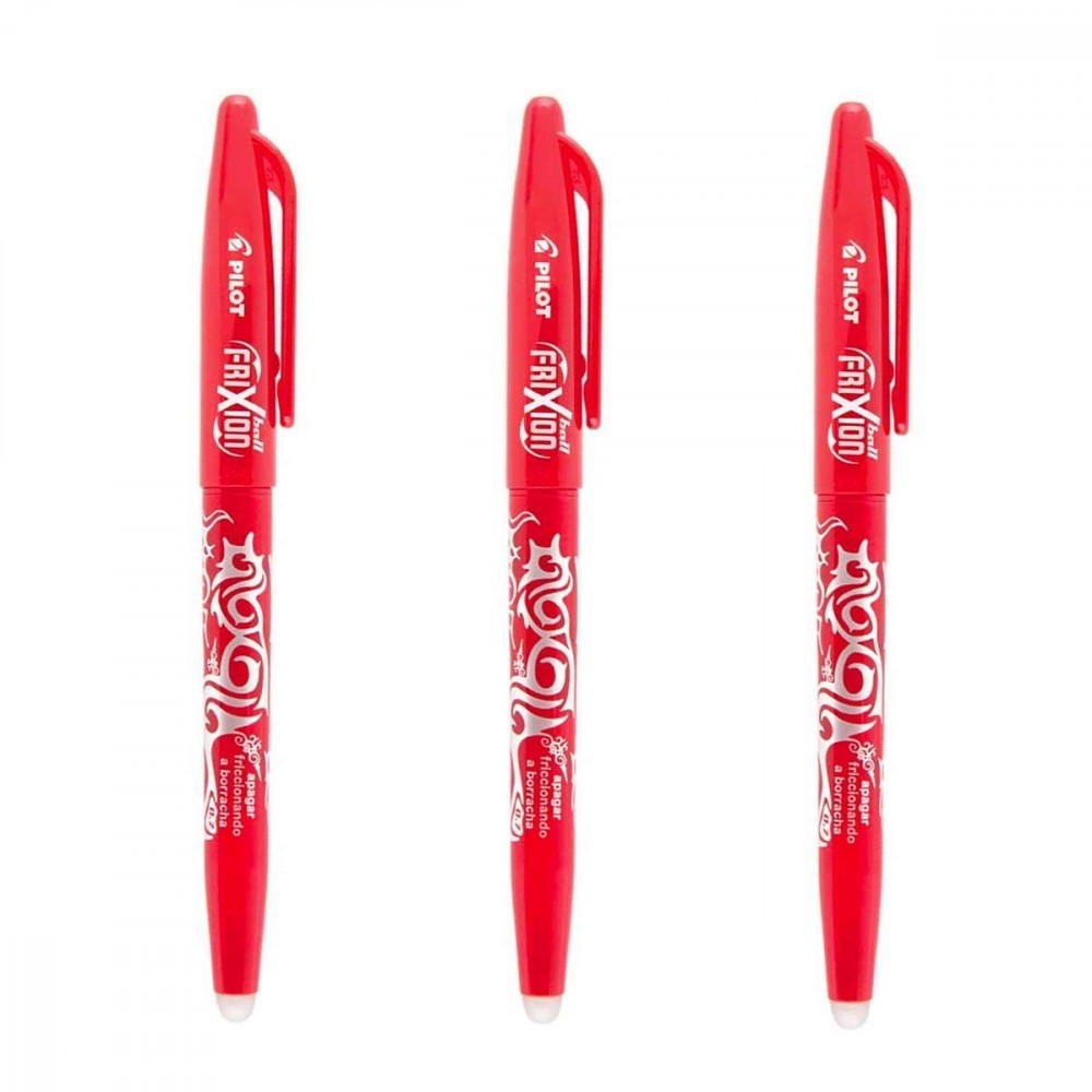 Paquet de 6 stylos Pilot Frixion Clicker 07 effaçable et rechargeable
