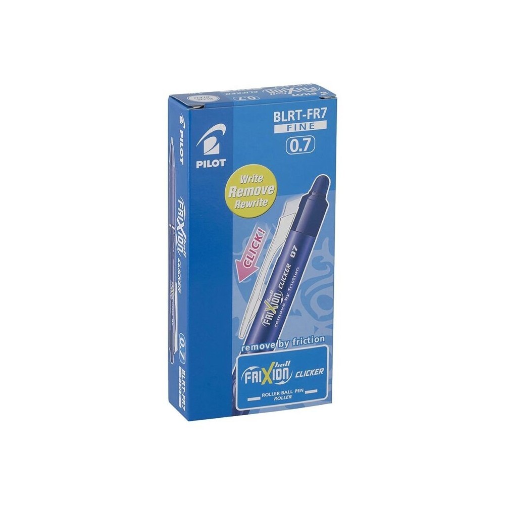 Pack de 3 stylos Pilot Frixion Clicker 07 effaçable et rechargeable