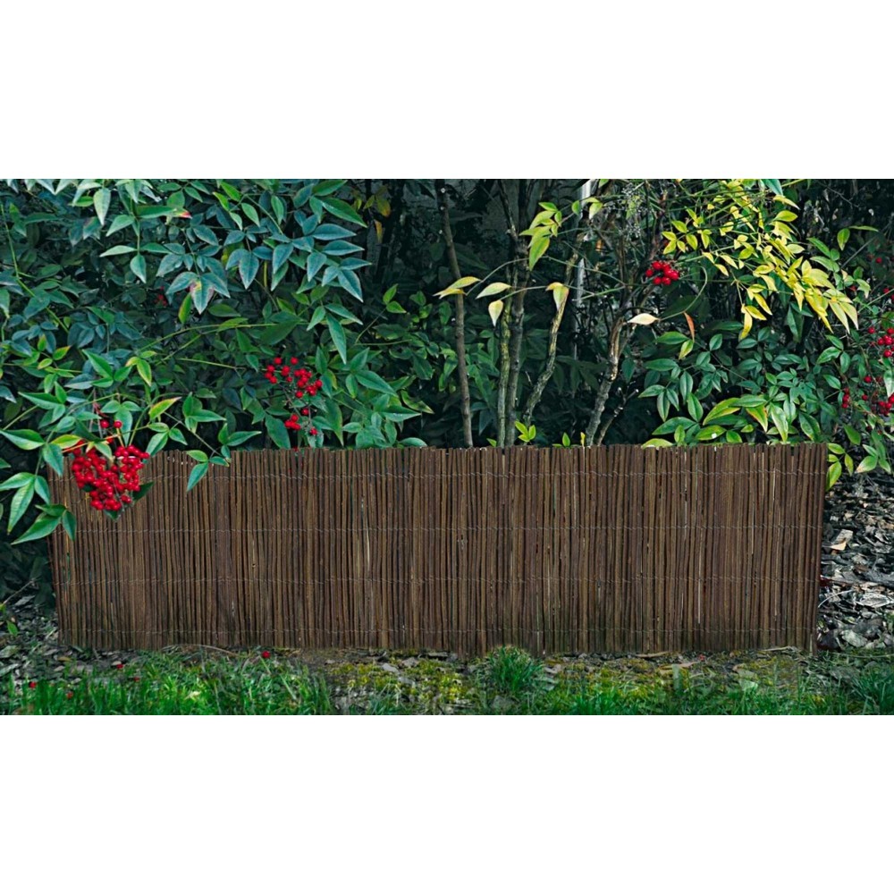 502488 Clôture d'ombrage décorative 200x40cm courte couleur foncée