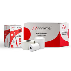 Pack 50 stylos et 100 rouleaux de papier thermique 80mmx80mt trou 12 mm 55gr