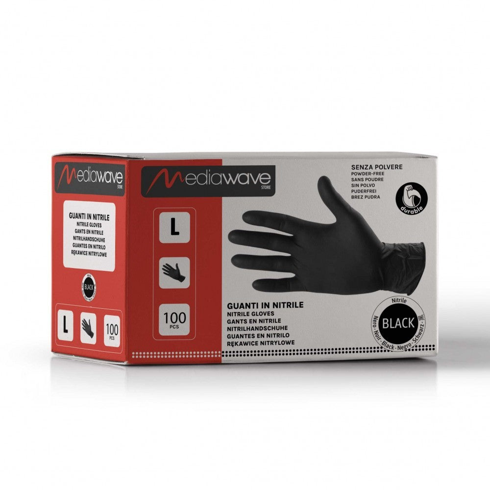 Boîte de 1000 gants NITRILO jetable NOIR utilisation médicale /tatoueur