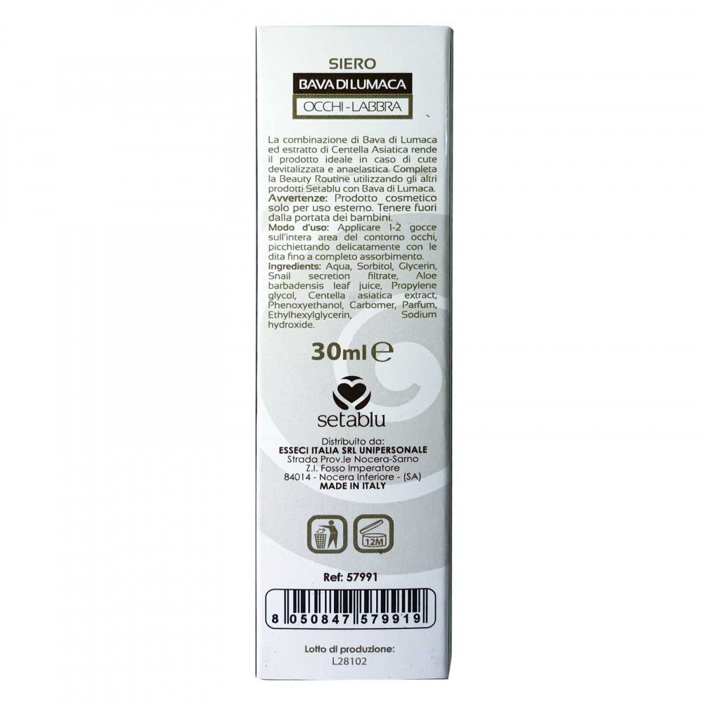 579919 SETABLU Snail slime sérum Régénérant pour les yeux et les lèvres 30ML