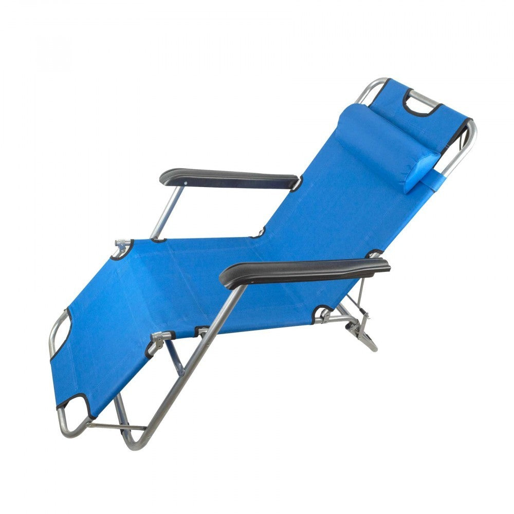 320389 Transat 2 en 1 inclinable et pliable Onshore textilène et métal