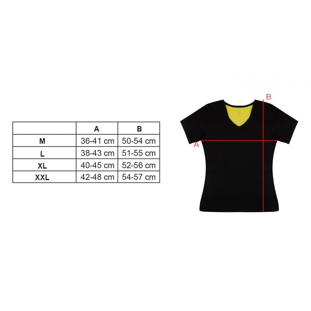T-shirt amincissant  UNISEX T SHIRT SAUNA en néoprène de M à XXL