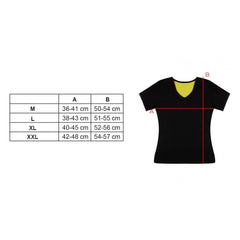 T-shirt amincissant  UNISEX T SHIRT SAUNA en néoprène de M à XXL