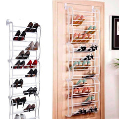Étagère à chaussures murale et porte 36 paires gain d'espace ,facile à monter