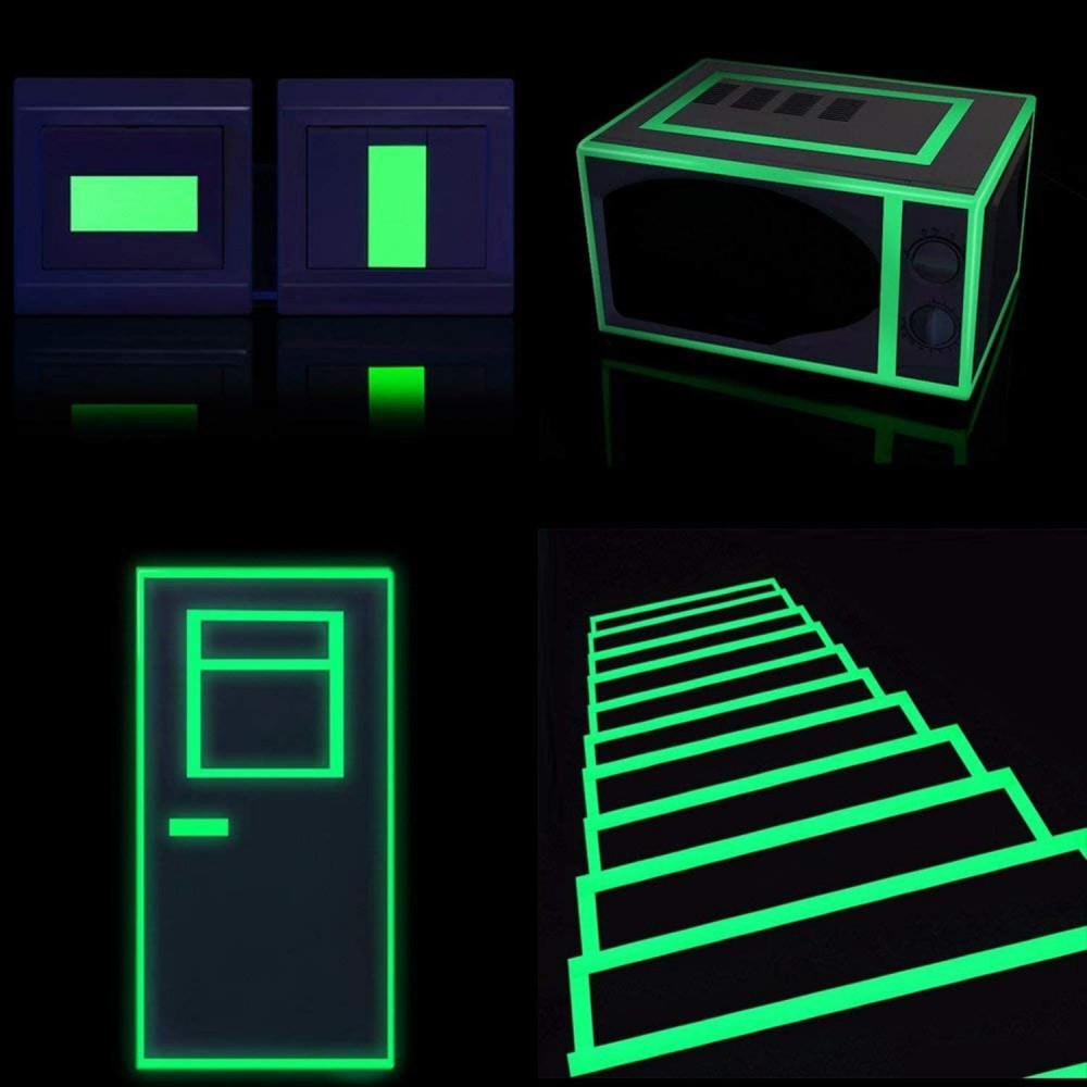 Ruban fluorescent multifonction Glow in the dark 6 heures 15mm x 3mt