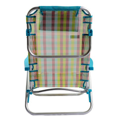 545126 ONSHORE Transat pliante et inclinable en tissu à carreaux