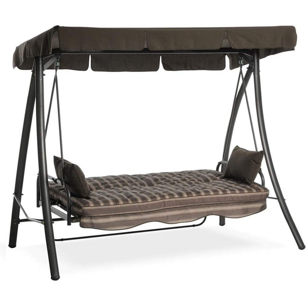 ROYAL Fauteuil à bascule 3 places inclinable en fer  203x115xh170cm