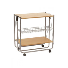 Desserte de cuisine pliable en bois OAK 40x67.5x70h cm 4 roues