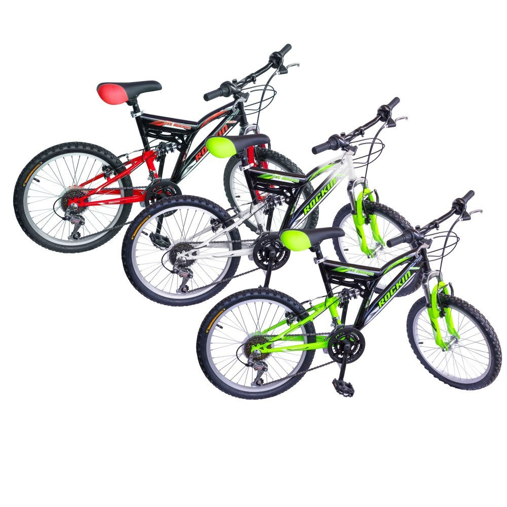 Vélo 20" ROCKIN BIAMMORTIZZAT 2 freins et vitesse Shimano 12 Vel BKT BTB20