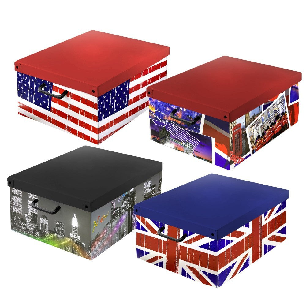 206775 Boîte de rangement vêtements ou objets 50x39x25cm avec poignées