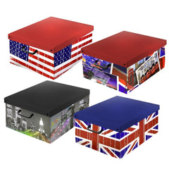 206775 Boîte de rangement vêtements ou objets 50x39x25cm avec poignées
