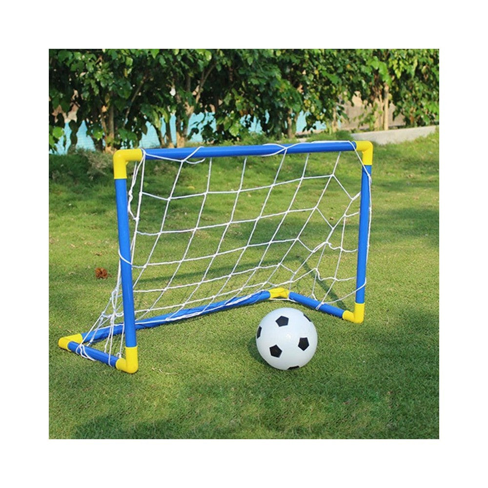 492062 Cage à but avec cadre en plastique et filet pour enfants 79x50x43 cm