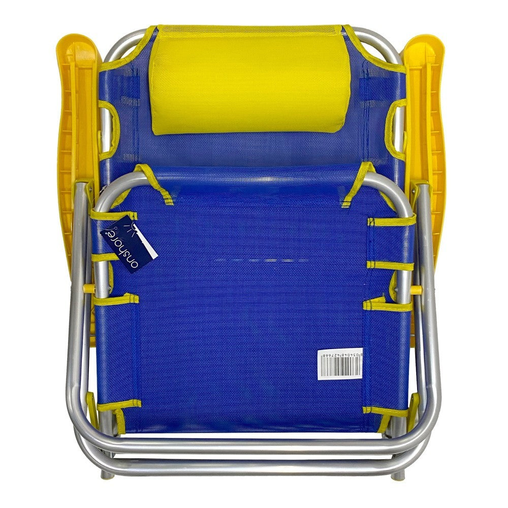 427668 ONSHORE chaise de plage inclinable en aluminium et textile en 4 couleurs