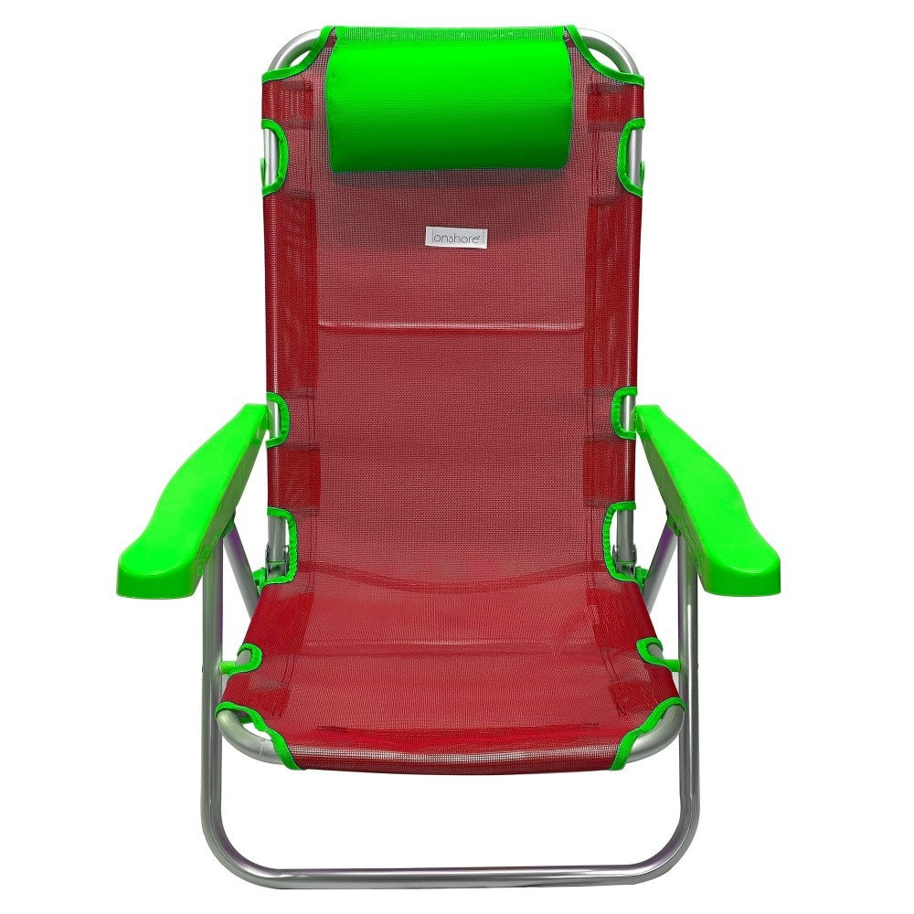 427668 ONSHORE chaise de plage inclinable en aluminium et textile en 4 couleurs