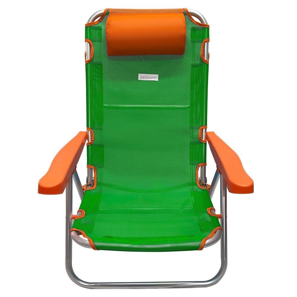 427668 ONSHORE chaise de plage inclinable en aluminium et textile en 4 couleurs