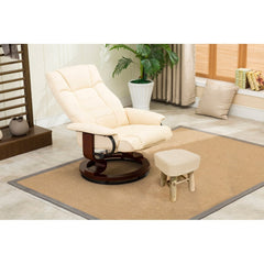 225038 Tabouret carré repose-pieds rembourré en bois de pin 27X27x30cm