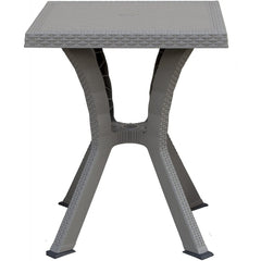 Table Rigoletto en résine de rotin gaufré KROPLAST pour extérieur 60x60xh70cm