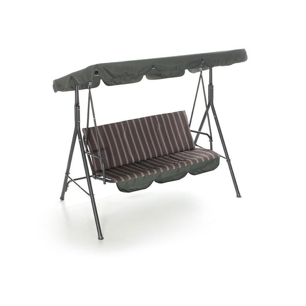 Hawaï chaise à bascule structure en acier peint coussins polyester 165x125x184cm