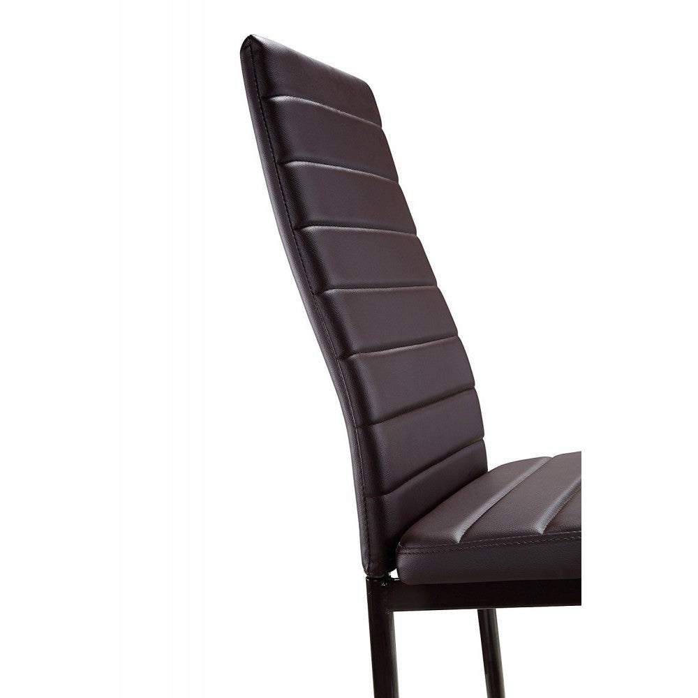 6 chaises design moderne PENNY Assise rembourrée en cuir écologique 41x45x98,5cm