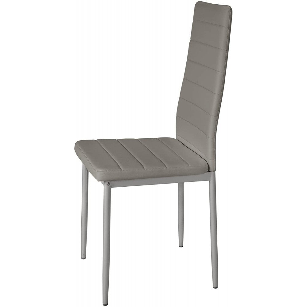 6 chaises design moderne PENNY Assise rembourrée en cuir écologique 41x45x98,5cm