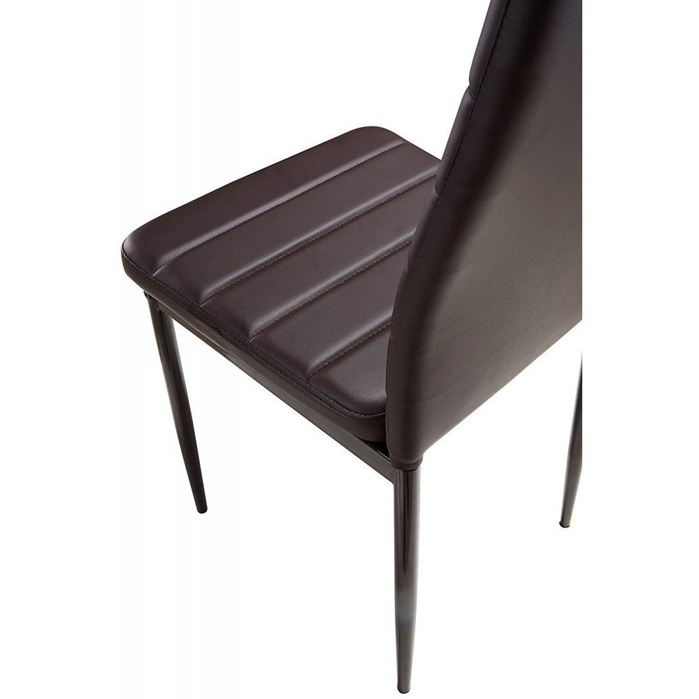6 chaises design moderne PENNY Assise rembourrée en cuir écologique 41x45x98,5cm