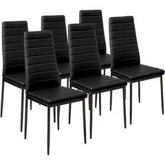 6 chaises design moderne PENNY Assise rembourrée en cuir écologique 41x45x98,5cm