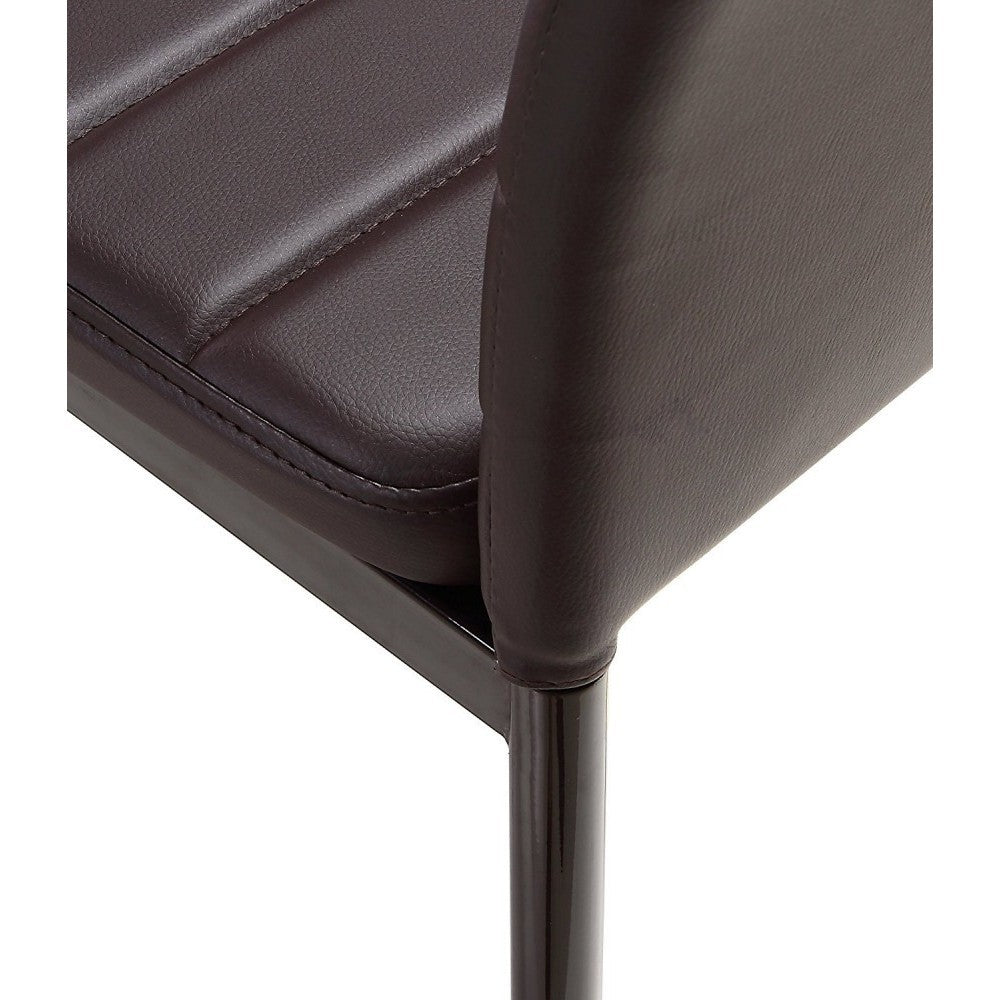 4 chaises design moderne PENNY Assise rembourrée en cuir écologique 41x45x98,5cm
