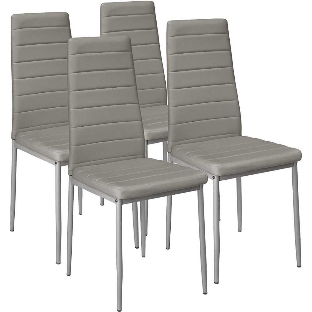4 chaises design moderne PENNY Assise rembourrée en cuir écologique 41x45x98,5cm