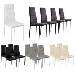 4 chaises design moderne PENNY Assise rembourrée en cuir écologique 41x45x98,5cm