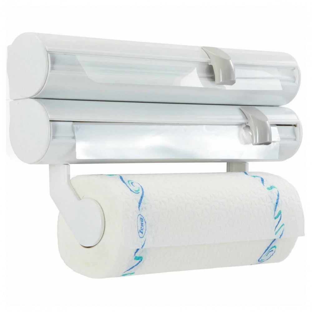 592019 Distributeur de film et papier cuisine 3 en 1 BLANC 38x20,5x8,5 cm