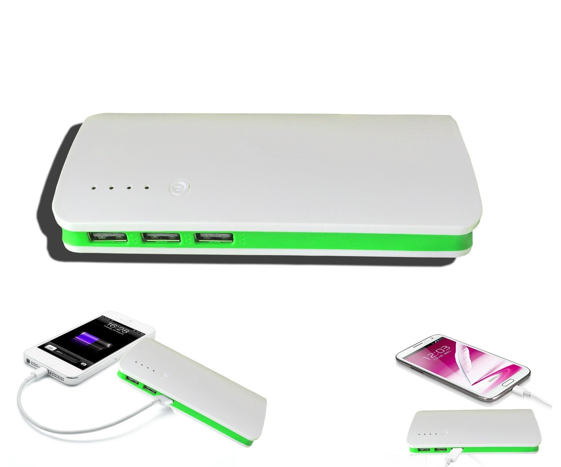 Power Bank - Batterie externe - 3 ports 14 x 6.5 x1.5 cm - batterie portable USB