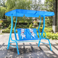 154830 DALMATA Balançoire de jardin pour enfants 2 places en acier 112x75x108cm