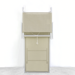 Lettino Prendisole LUXURIOUS Parasole Alluminio Schienale Reclinabile 180X60X40