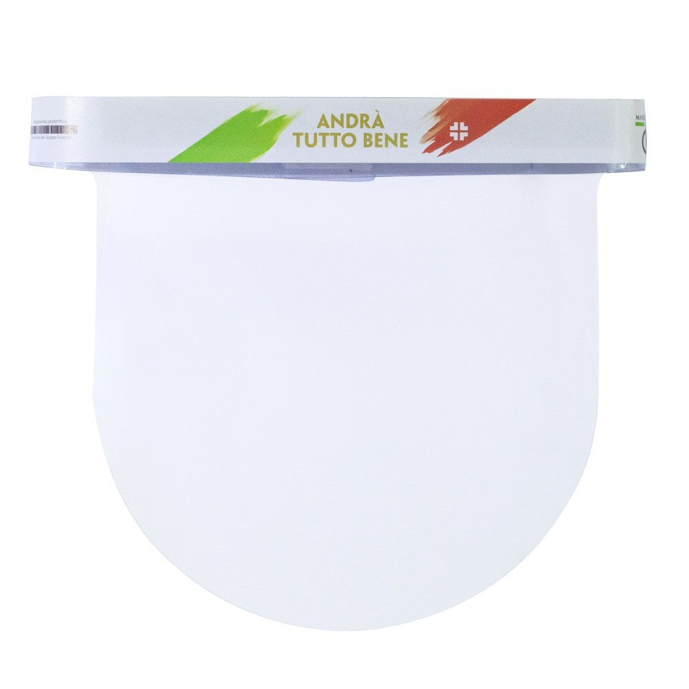 Écran de protection facial réglable 24x29 cm anti-éclaboussures en PVC