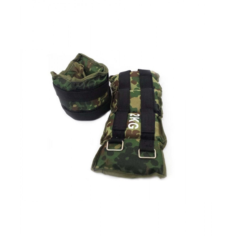 Pack 2 poids fitness pour chevilles et poignets mod. camouflage 1 à 6 kg