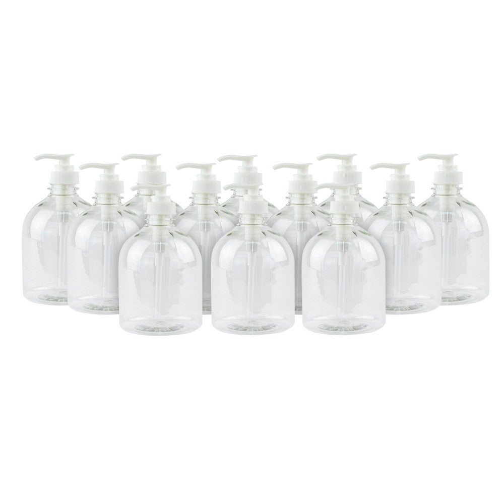 Pack de 12 bouteilles en plastique de 500 ml avec distributeur PET