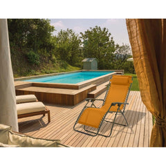 Chaise pliante inclinable EVERTOP GRAVITÀ ZERO ORANGE